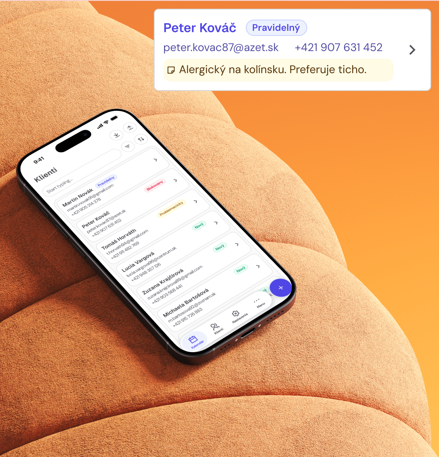 Správa klientov s prehľadom profilov a kontaktných informácií