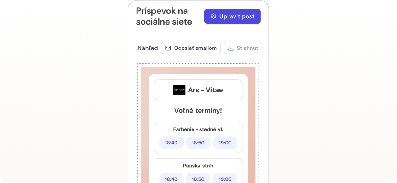 Sociálne siete bez stresu. Posty s voľnými termínmi automaticky.