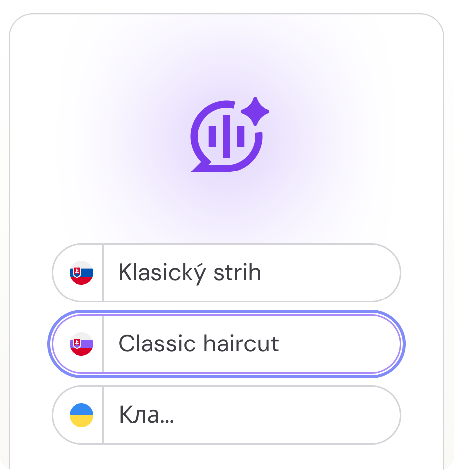 Viacjazyčná stránka s umelou inteligenciou