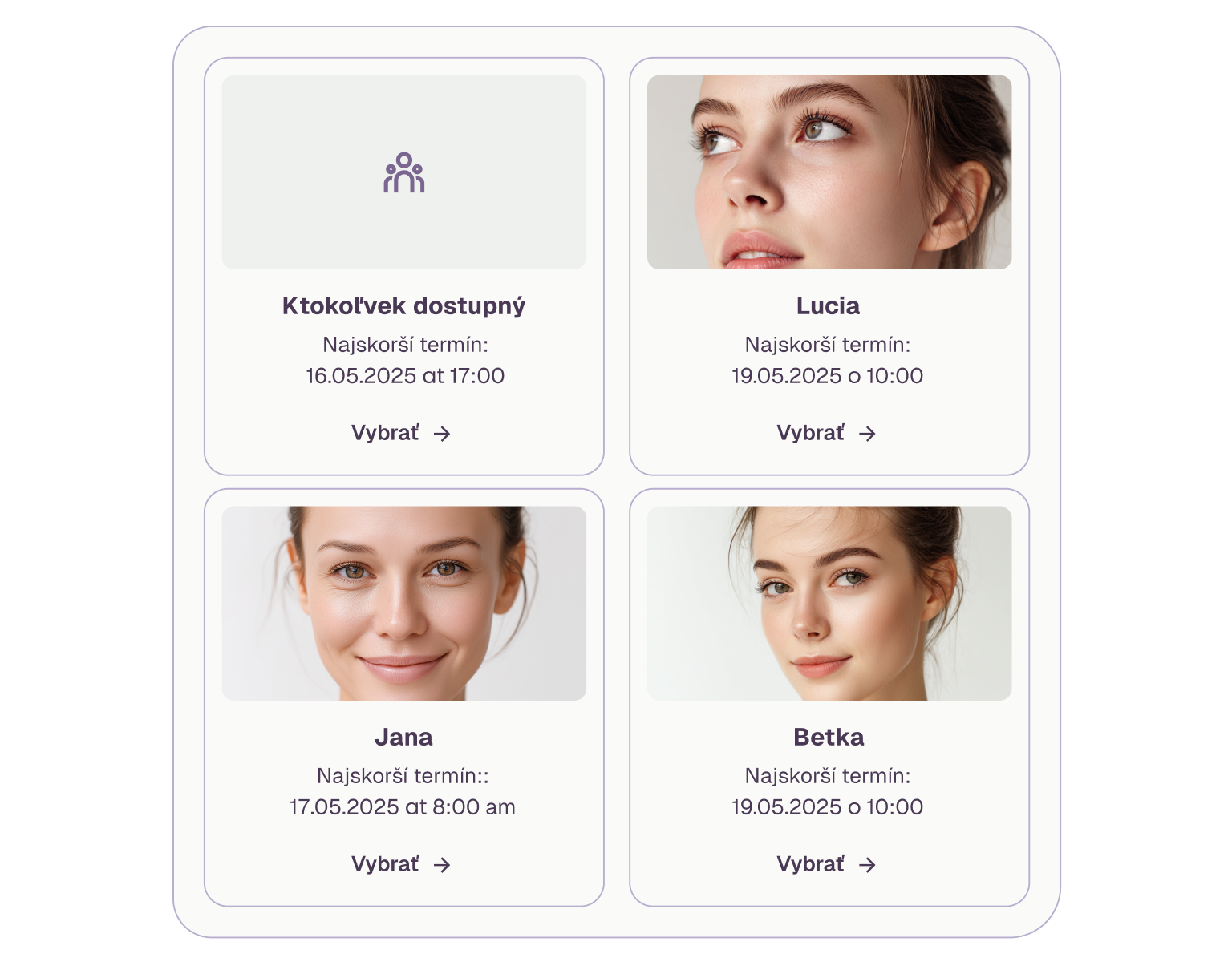 Výber kozmetičky a preferencií pre kozmetické služby