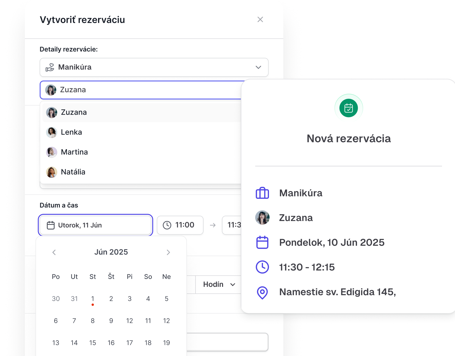 Rýchle pridávanie nových termínov a rezervácií