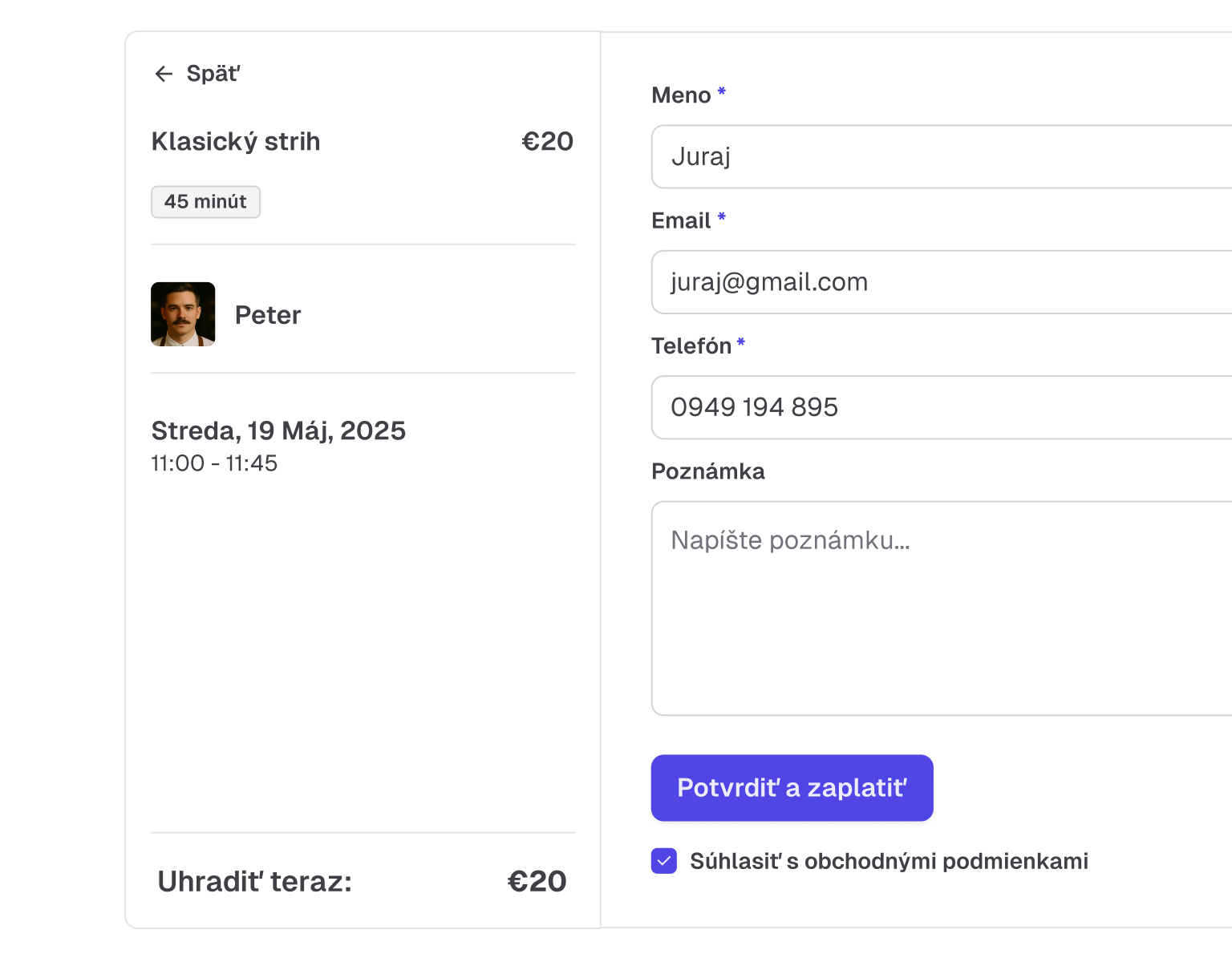 Platba vopred a zálohy za služby s online platbou