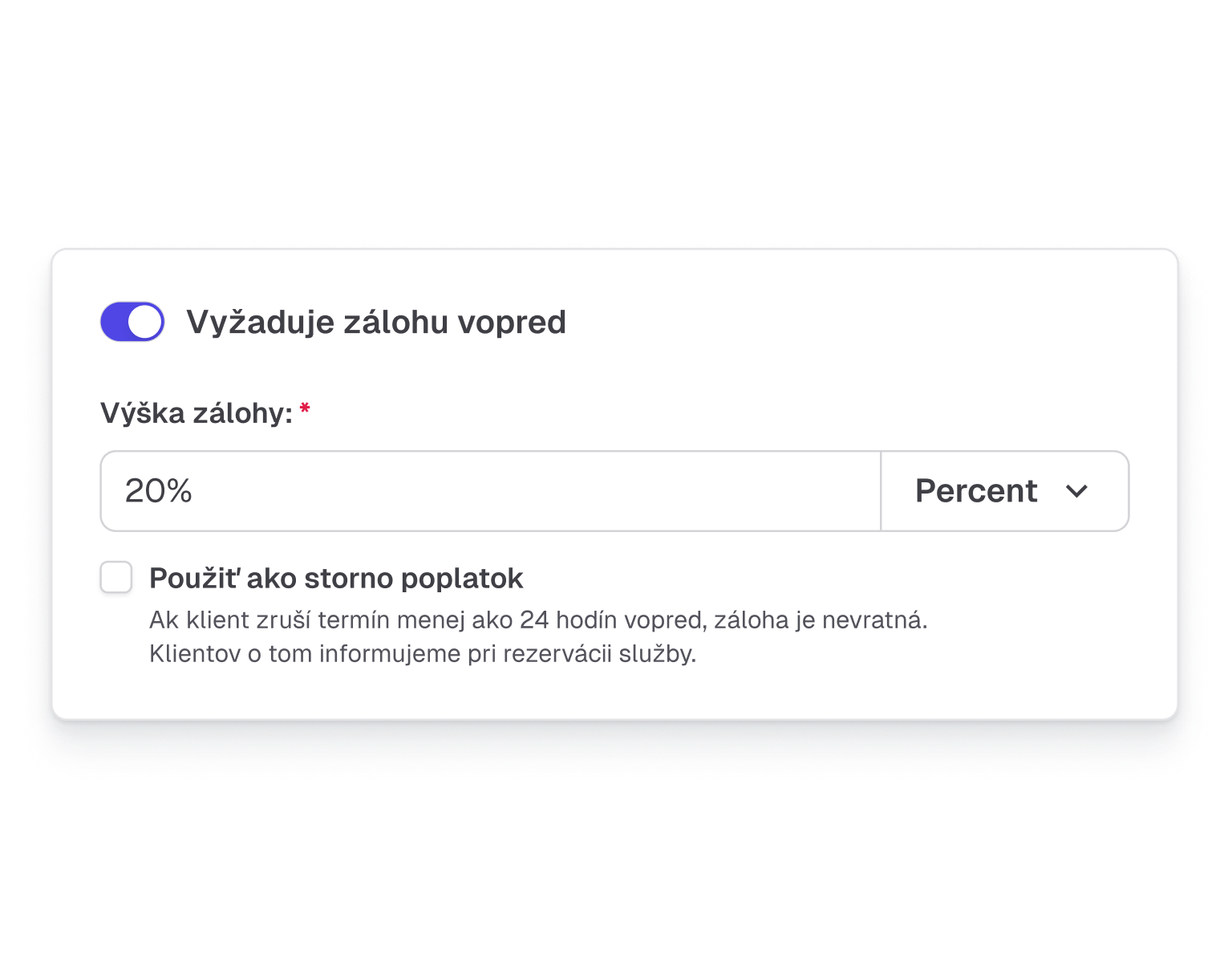 Správa záloh a vrátenie peňazí klientom