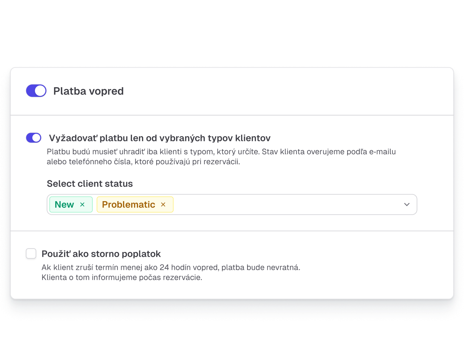 Platobné možnosti pre nových klientov aj stálych zákazníkov