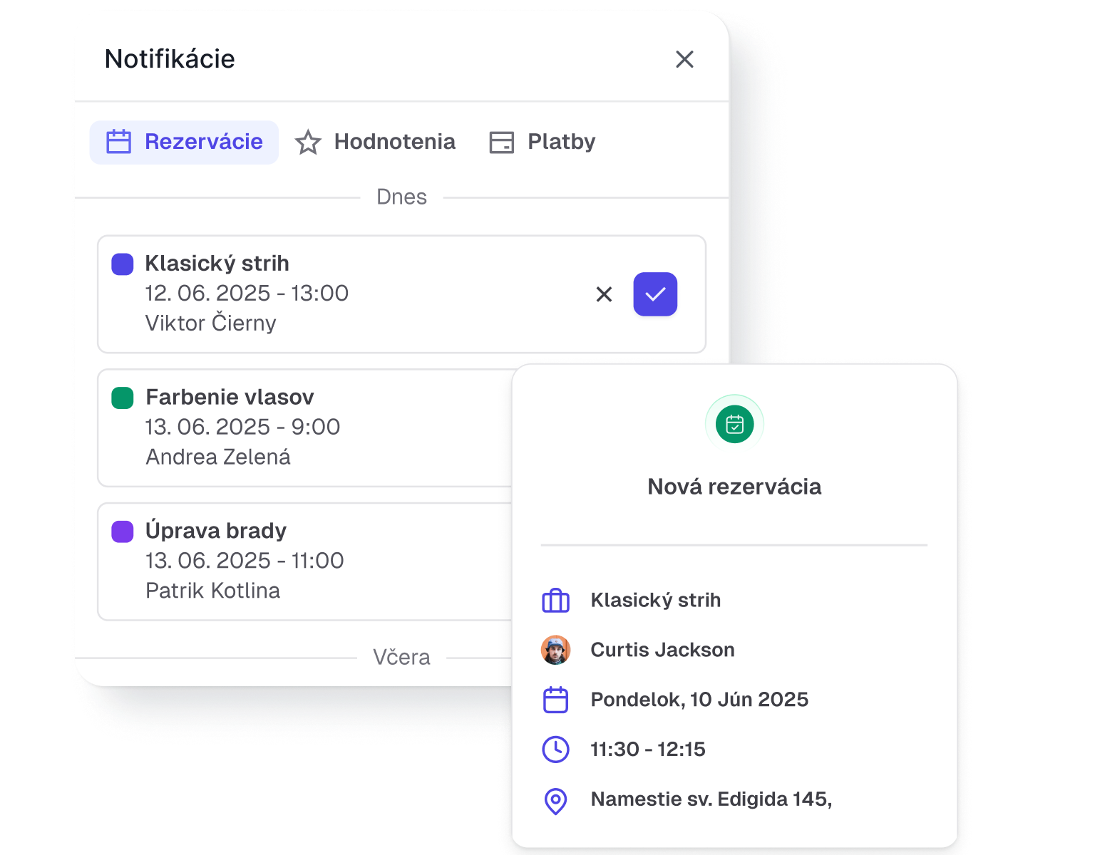 Potvrdenie rezervácie a automatické notifikácie