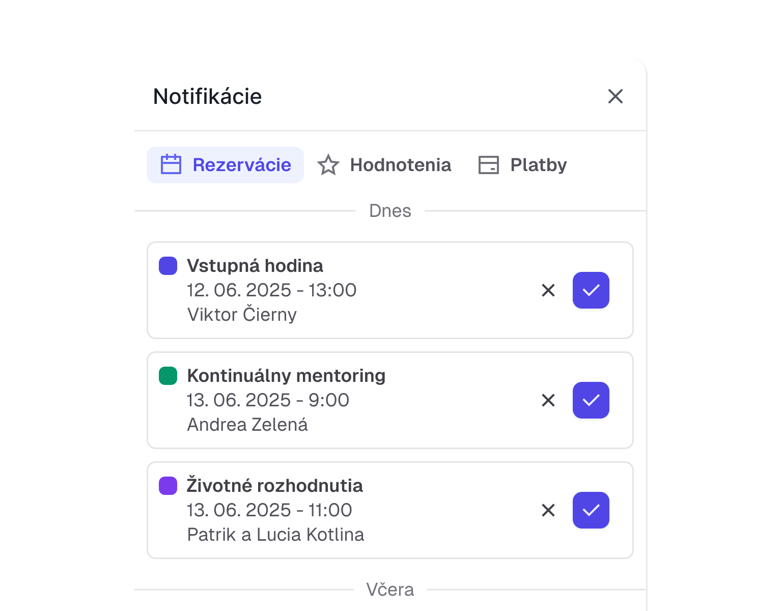 Automatické potvrdzovanie objednávok a notifikácie pre terapeutov