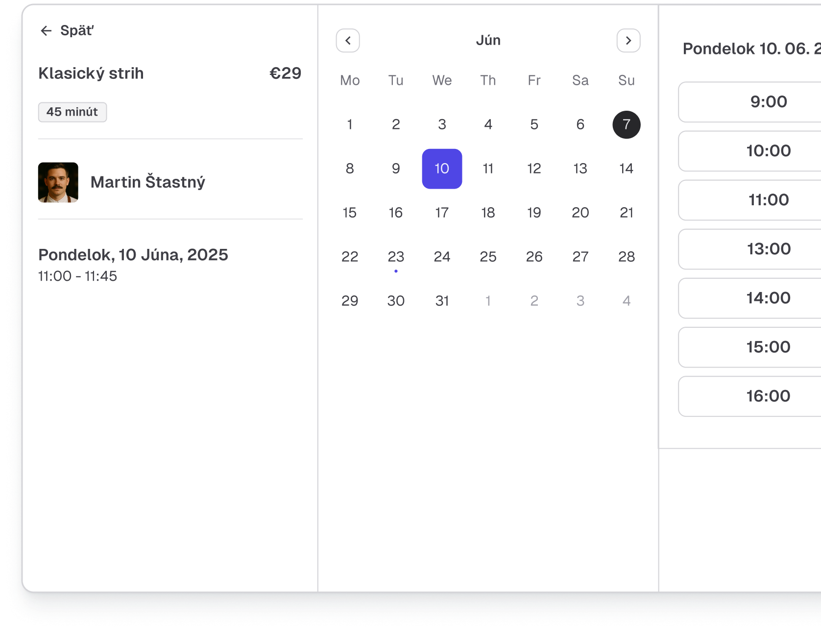 Online rezervačný systém pre kaderníctvo s možnosťou výberu služieb a termínov